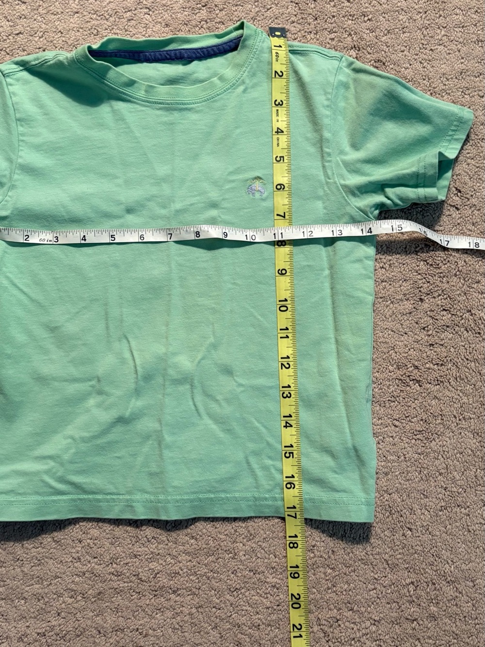 Brooks Brothers Mint Green Kids Short-Sleeve Tee